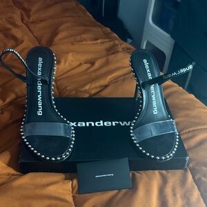 Alexander Wang Black Studded Heels